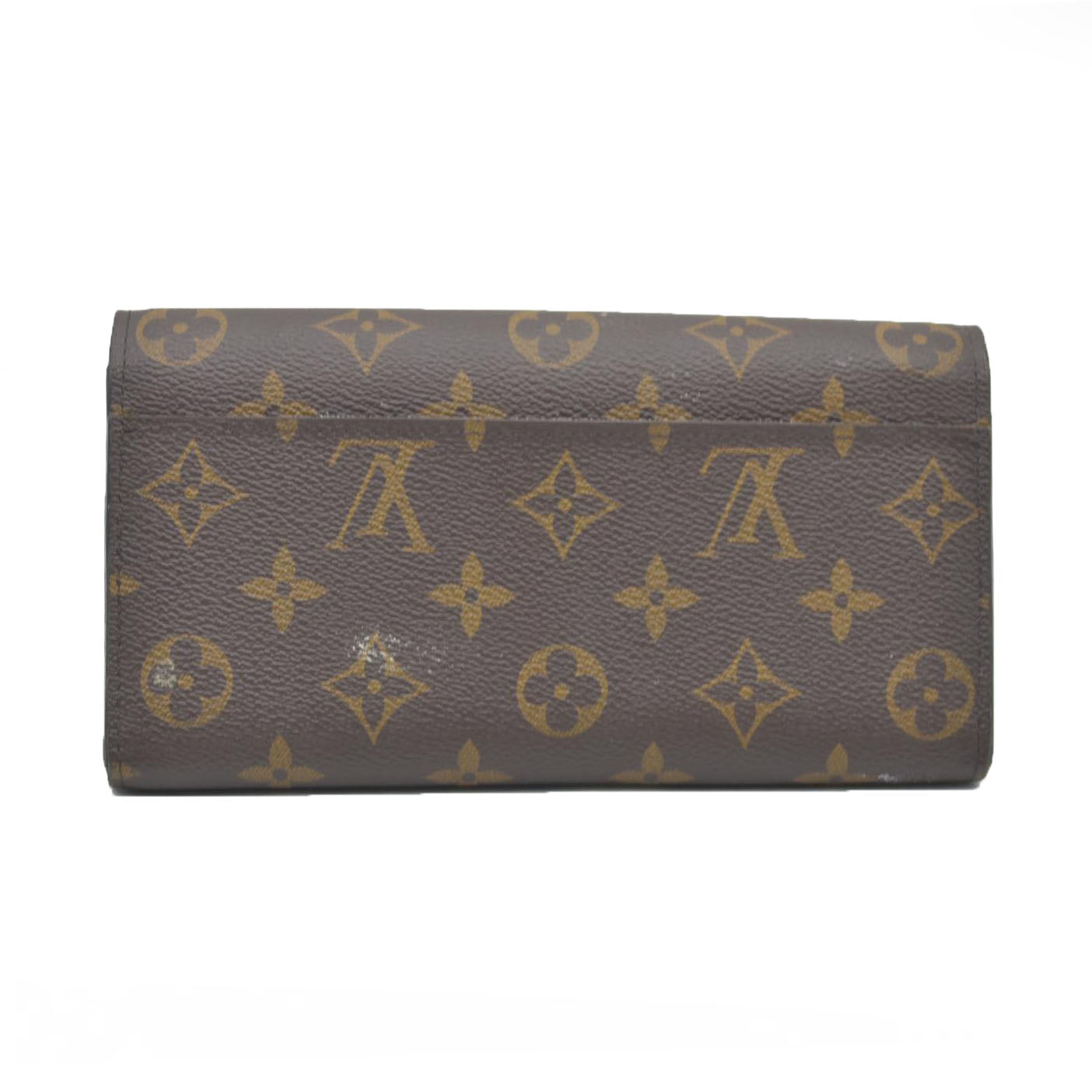 $725 Louis Vuitton Monogram Portefeiulle Sarah Long Bifold Wallet Brown SD0250