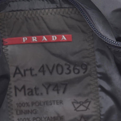 $850 PRADA Linea Rossa Nylon Briefcase Laptop Bag Charcoal Grey CONSIGNMENT 10021198