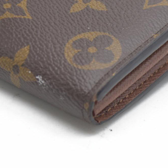 $725 Louis Vuitton Monogram Portefeiulle Sarah Long Bifold Wallet Brown SD0250