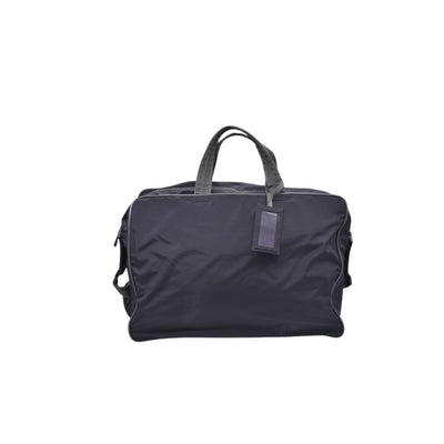 $850 PRADA Linea Rossa Nylon Briefcase Laptop Bag Charcoal Grey CONSIGNMENT 10021198