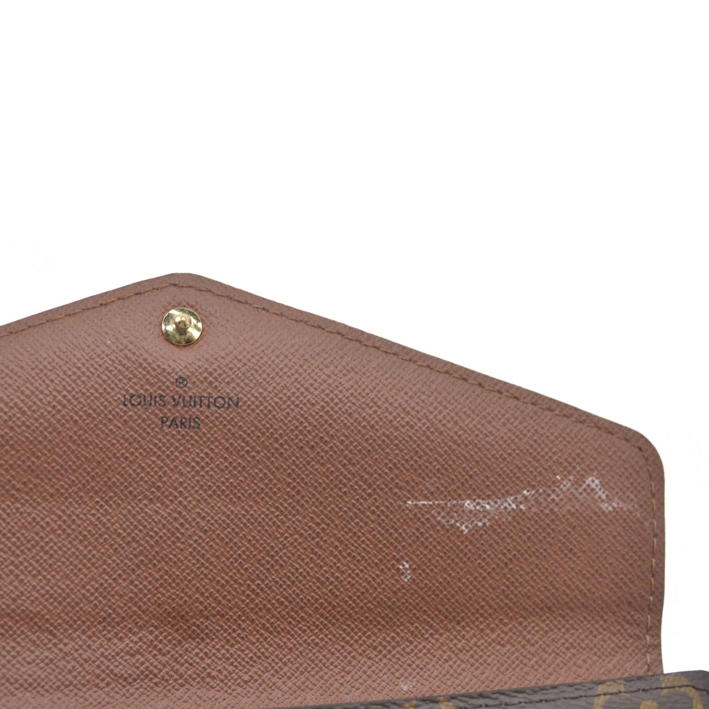 $725 Louis Vuitton Monogram Portefeiulle Sarah Long Bifold Wallet Brown SD0250