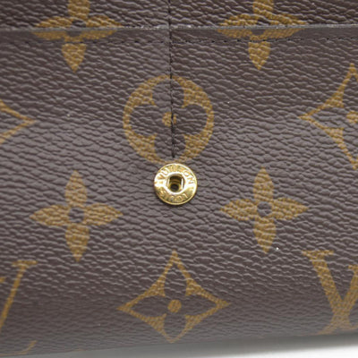 $725 Louis Vuitton Monogram Portefeiulle Sarah Long Bifold Wallet Brown SD0250
