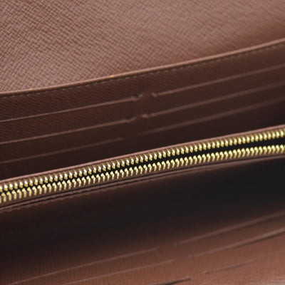 $725 Louis Vuitton Monogram Portefeiulle Sarah Long Bifold Wallet Brown SD0250