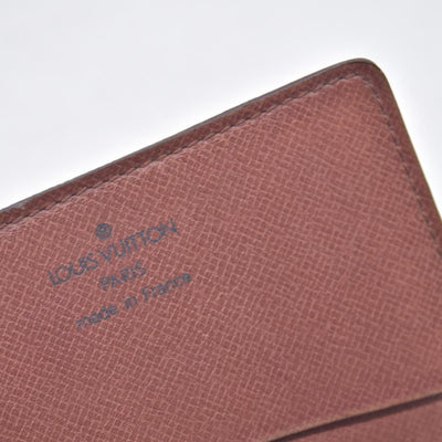 $320 LOUIS VUITTON Monogram Enveloppe Carte de Visite Card Holder Wallet Brown CONSIGNMENT 10021448