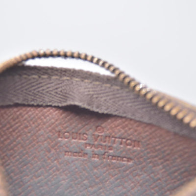 $355 DAMAGED 1990 LOUIS VUITTON Monogram Key Pouch Cles CONSIGNMENT 10021454