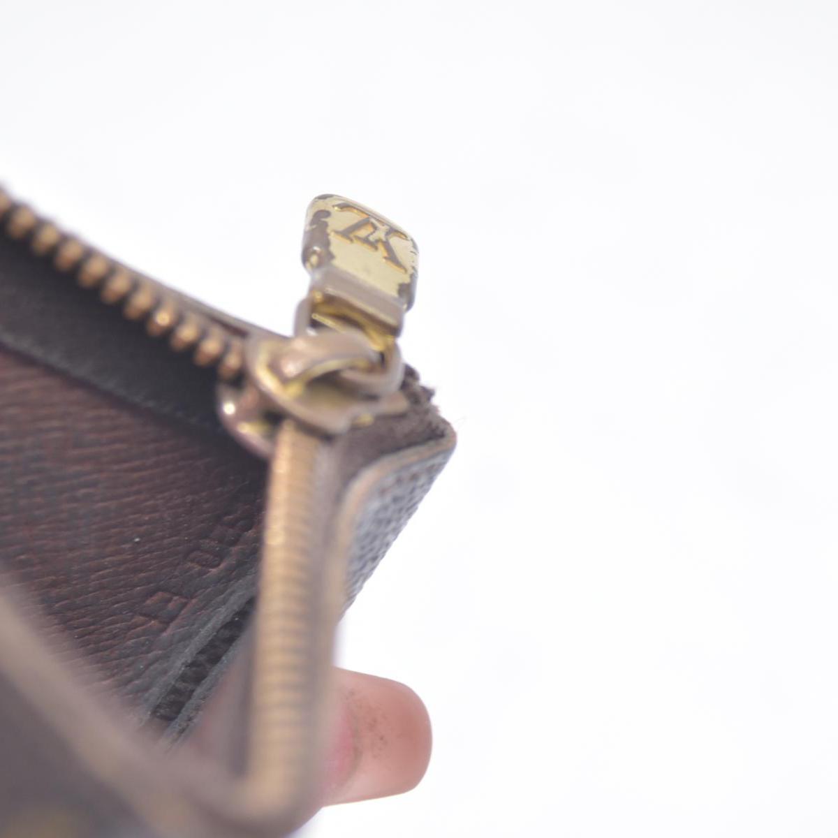 $355 DAMAGED 1990 LOUIS VUITTON Monogram Key Pouch Cles CONSIGNMENT 10021454