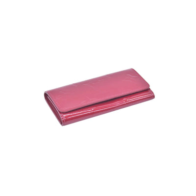 $290 2010 LOUIS VUITTON Vernis Patent Leather 4 Key Holder Red TS0120 CONSIGNMENT 10021451