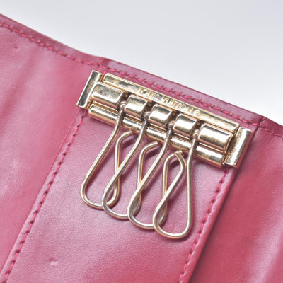 $290 2010 LOUIS VUITTON Vernis Patent Leather 4 Key Holder Red TS0120 CONSIGNMENT 10021451