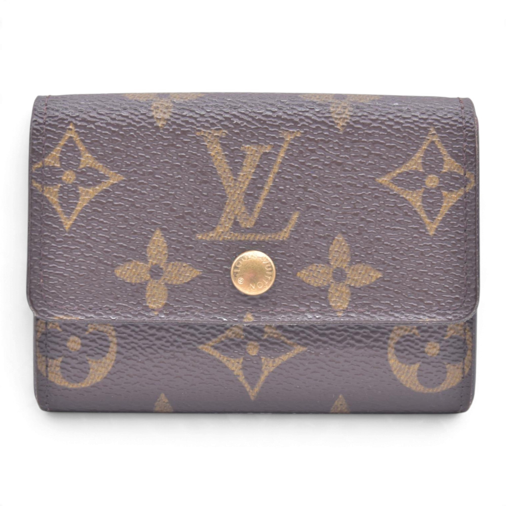 $350 LOUIS VUITTON Monogram Plat Coin Purse CONSIGNMENT 10021453