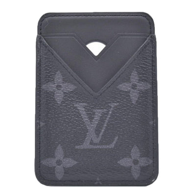 $445 2025 Louis Vuitton Monogram Eclipse Magnetic Card Holder ME4275