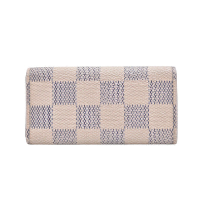 $330 2012 LOUIS VUITTON Damier Azur 4 Key Holder CT3162 CONSIGNMENT 10021446