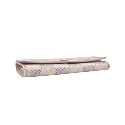 $330 2012 LOUIS VUITTON Damier Azur 4 Key Holder CT3162 CONSIGNMENT 10021446