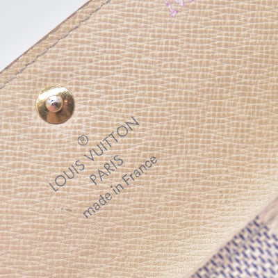 $330 2012 LOUIS VUITTON Damier Azur 4 Key Holder CT3162 CONSIGNMENT 10021446