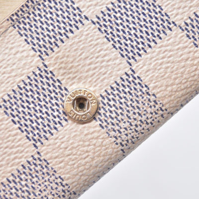 $330 2012 LOUIS VUITTON Damier Azur 4 Key Holder CT3162 CONSIGNMENT 10021446