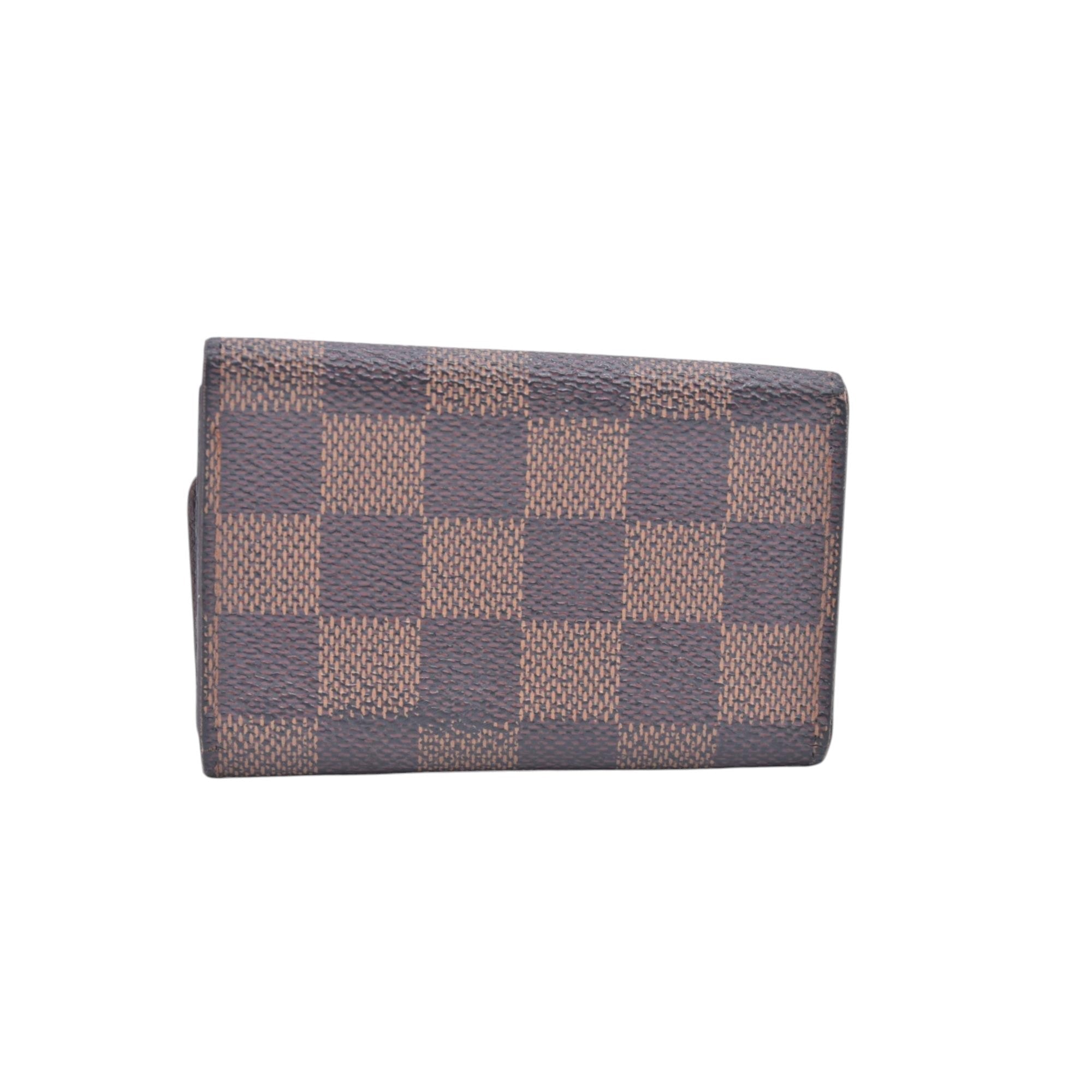 $280 2003 LOUIS VUITTON Damier Ebene 6 Key Holder CT0083 CONSIGNMENT 10021450