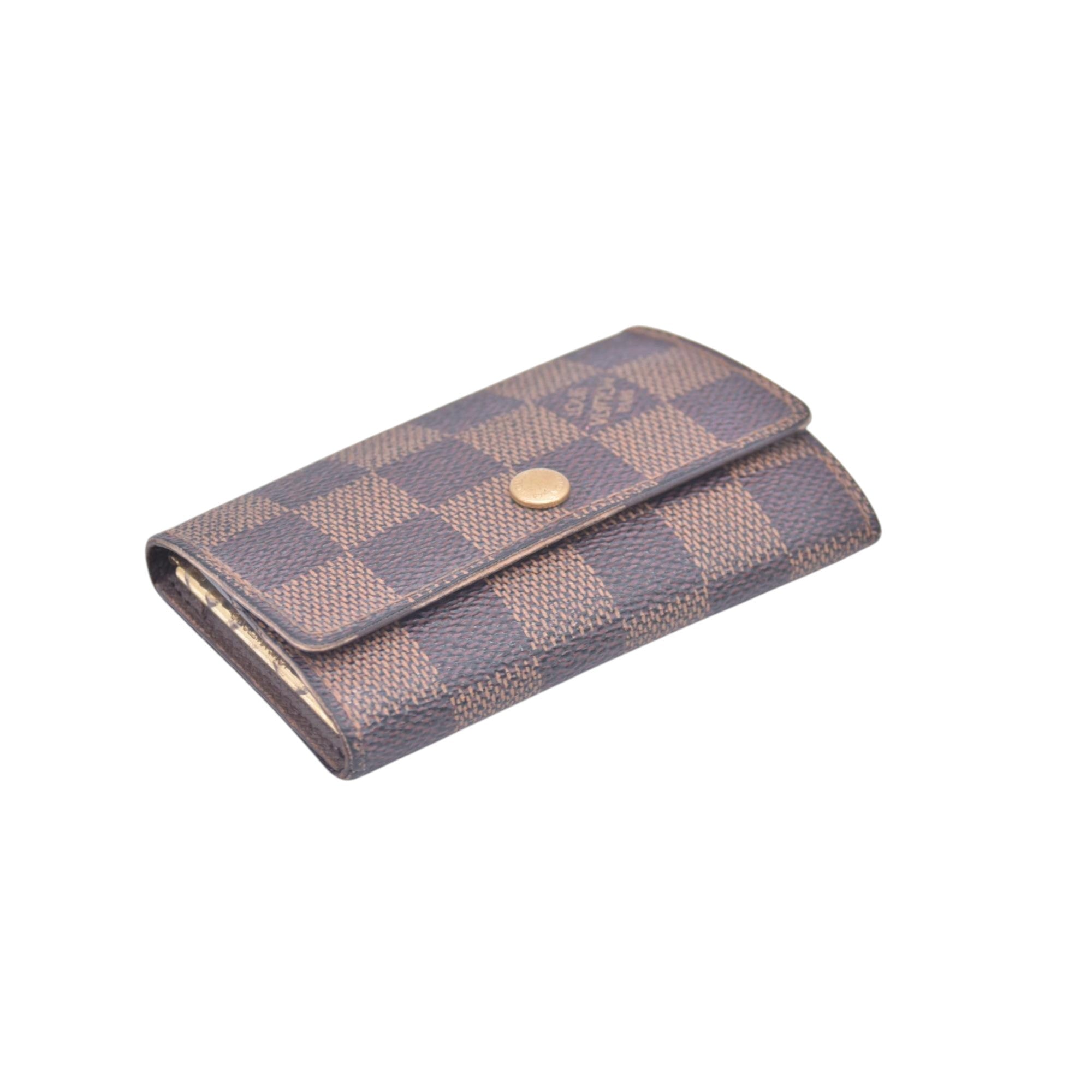 $280 2003 LOUIS VUITTON Damier Ebene 6 Key Holder CT0083 CONSIGNMENT 10021450