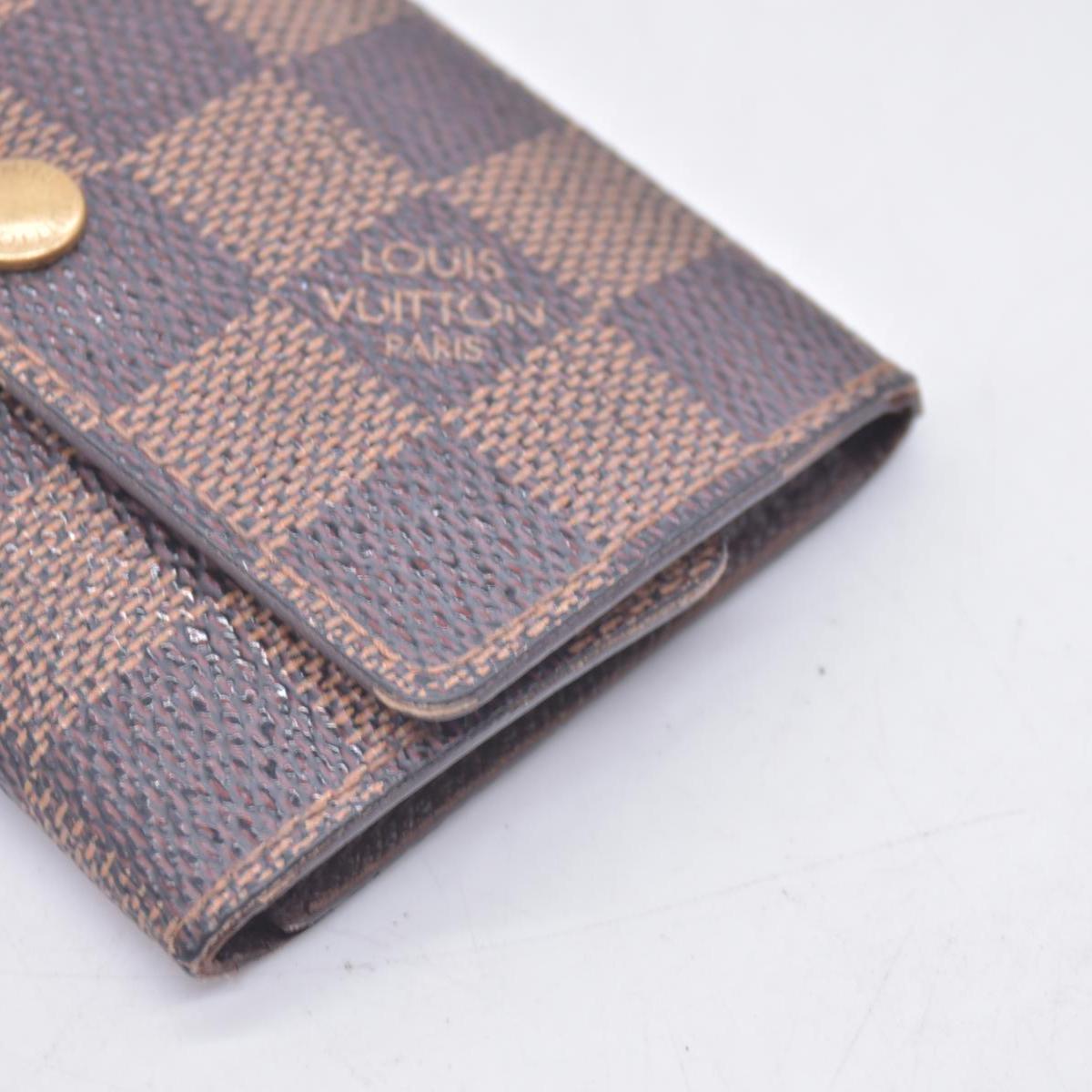$280 2003 LOUIS VUITTON Damier Ebene 6 Key Holder CT0083 CONSIGNMENT 10021450