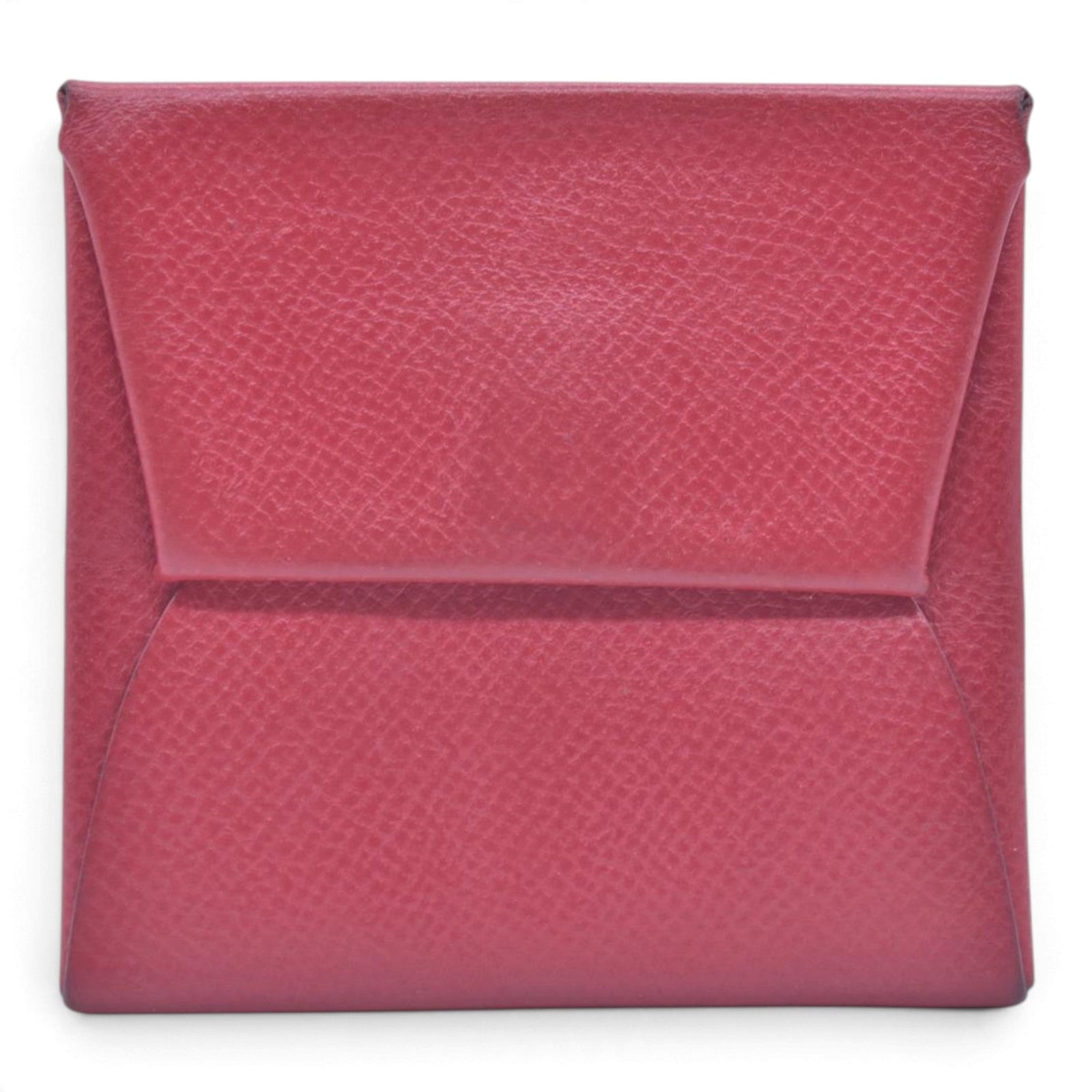 $320 HERMES Red Leather Envelope Card Holder Pouch CONSIGNMENT 10021449
