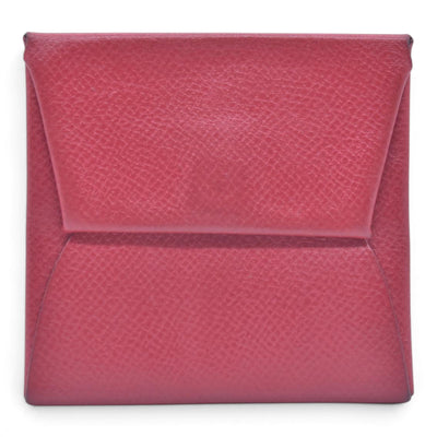 $320 HERMES Red Leather Envelope Card Holder Pouch CONSIGNMENT 10021449