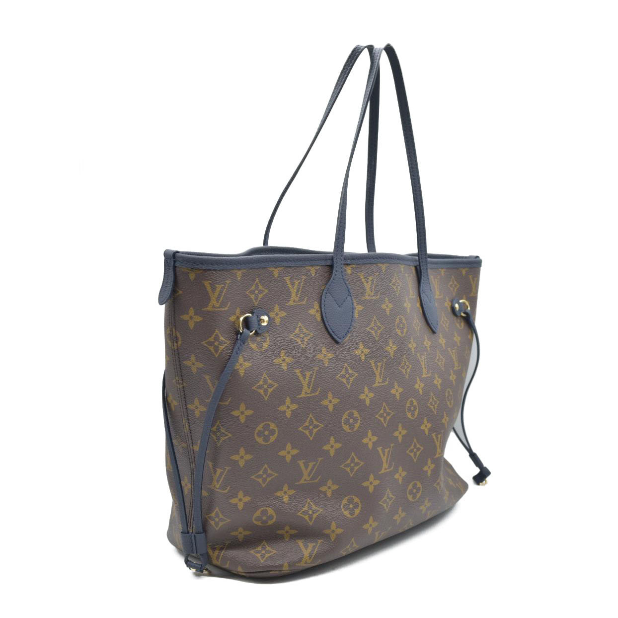 Louis Vuitton LV Monogram Neverfull Inside Out w/Pouch MM Navy