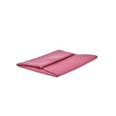 $320 HERMES Red Leather Envelope Card Holder Pouch CONSIGNMENT 10021449