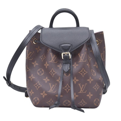 $3200 Louis Vuitton Monogram BB Montsouris NM Backpack Black