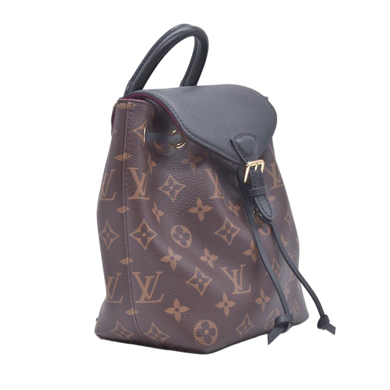 $3200 Louis Vuitton Monogram BB Montsouris NM Backpack Black