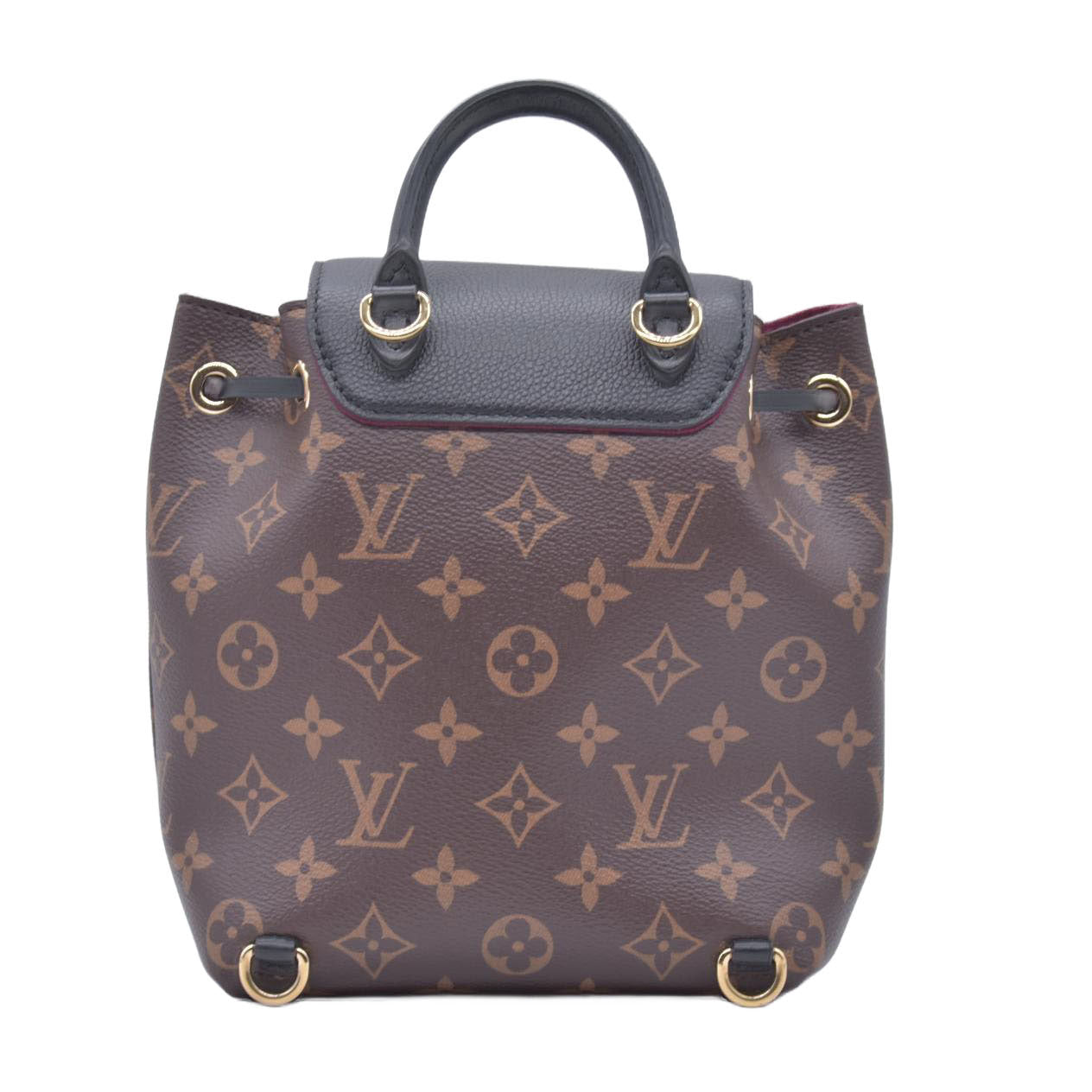 $3200 Louis Vuitton Monogram BB Montsouris NM Backpack Black