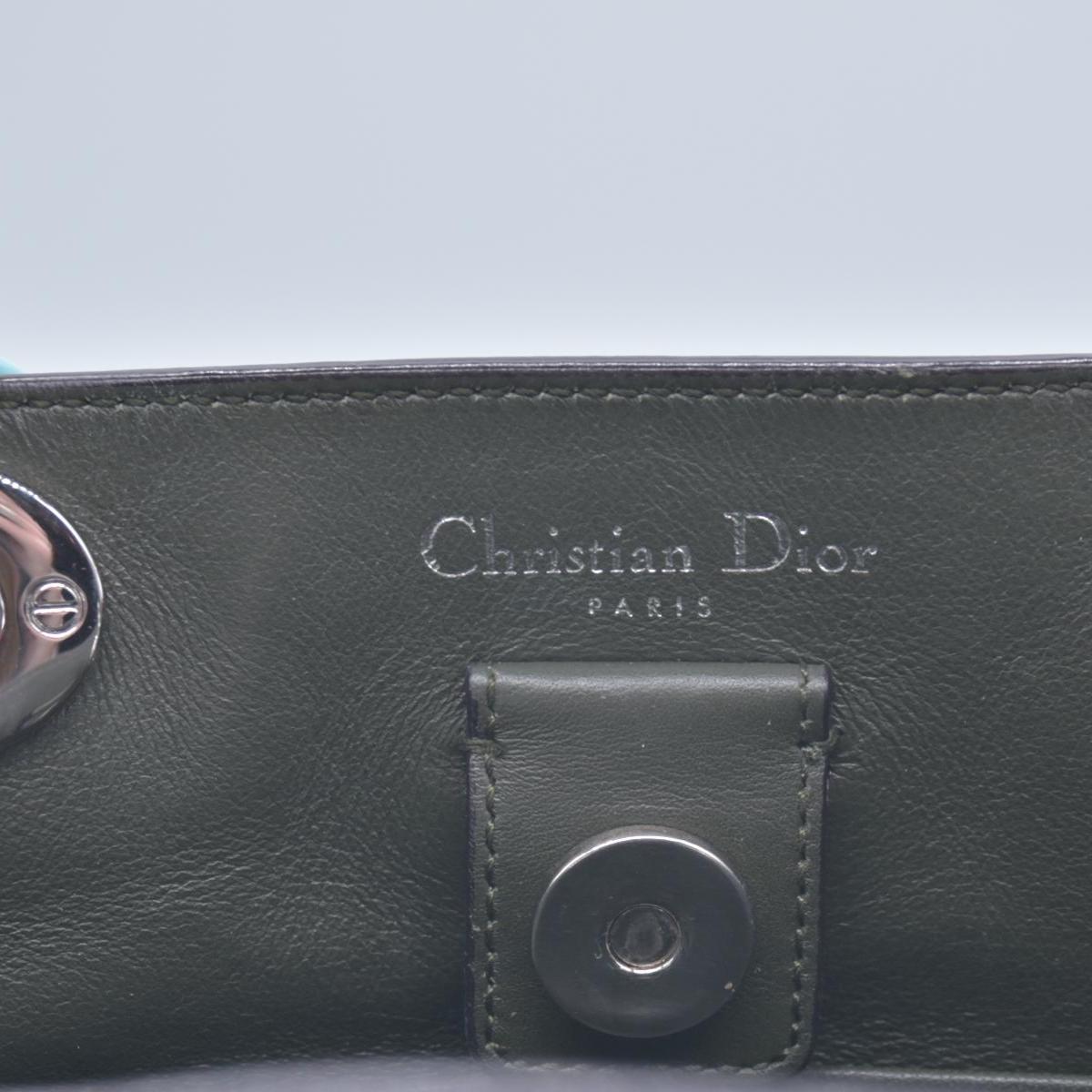 $3200 CHRISTIAN DIOR Lady Dior Medium Leather Tote Sky Blue CONSIGNMENT 10021442