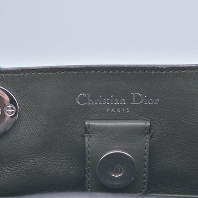 $320 HERMES Navy Blue Leather Envelope Card Holder Pouch CONSIGNMENT 10021452