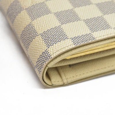 AUCTION $750 Louis Vuitton  Damier Azur French Purse Wallet