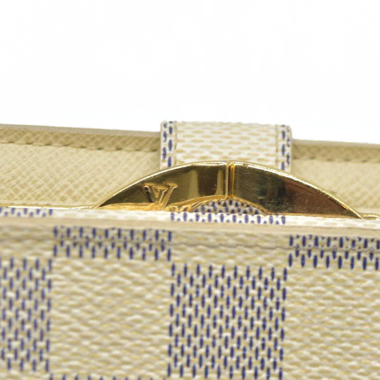 AUCTION $750 Louis Vuitton  Damier Azur French Purse Wallet