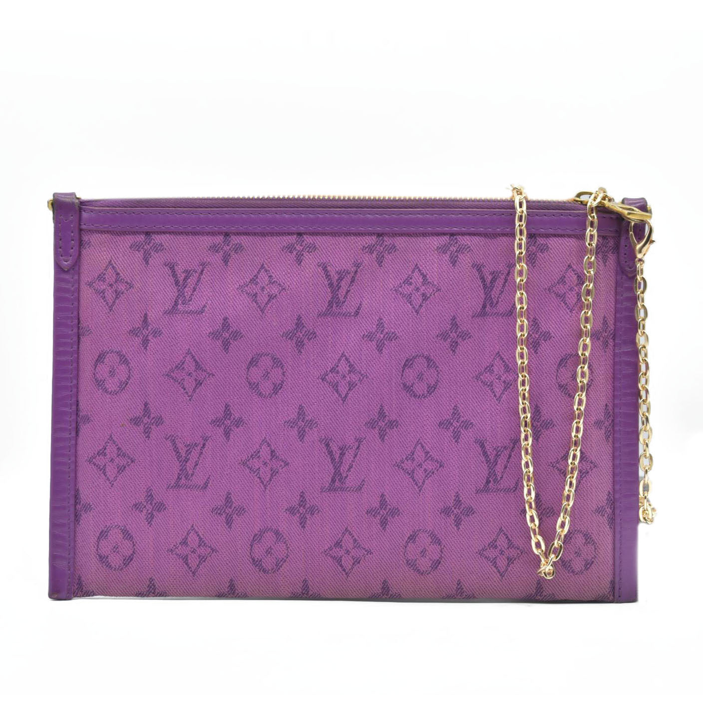 $2180 2019 Louis Vuitton  Monogram Double Flat Messenger Marron Purple CA1199 CONSIGNMENT