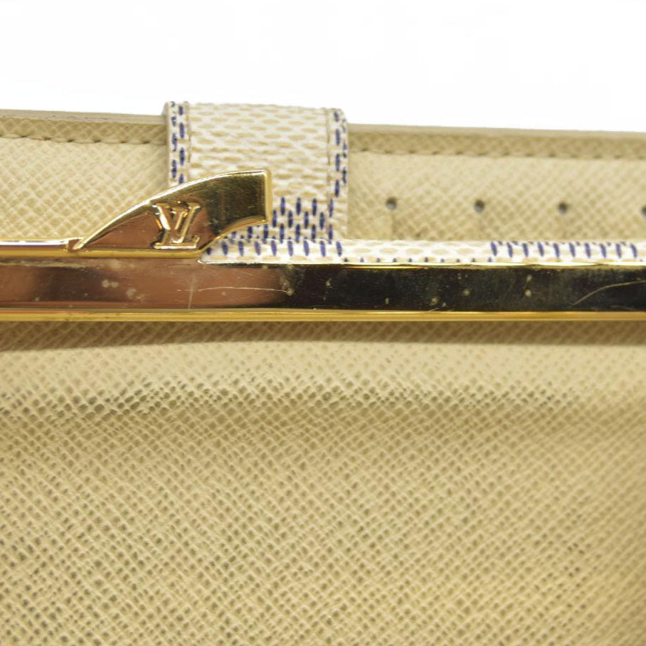 AUCTION $750 Louis Vuitton  Damier Azur French Purse Wallet