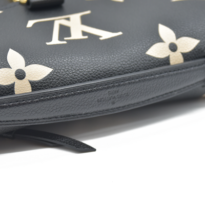 $3150 Louis Vuitton Empreinte Monogram Giant Pochette Metis Black Beige Bicolor CONSIGNMENT