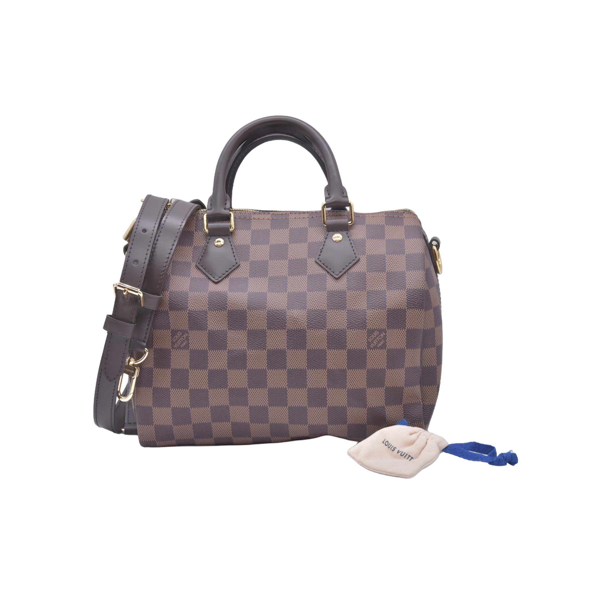 $1980 Louis Vuitton Damier Ebene Speedy Bandouliere 25