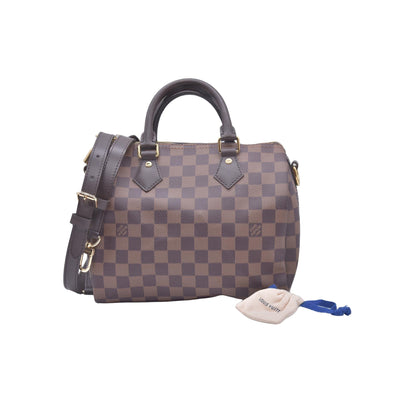 $1980 Louis Vuitton Damier Ebene Speedy Bandouliere 25