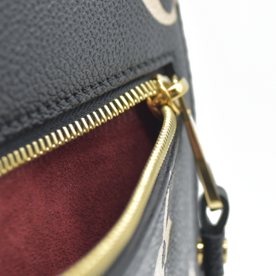 $3150 Louis Vuitton Empreinte Monogram Giant Pochette Metis Black Beige Bicolor CONSIGNMENT