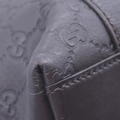 $1850 GUCCI Dark Brown Guccissima Leather Bamboo Bar Tote CONSIGNMENT 10021444
