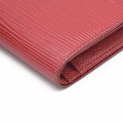 AUCTION $775 Louis Vuitton  Epi French Purse Wallet Red  MI0074