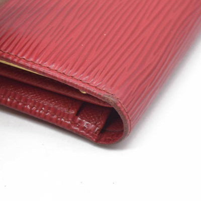 $775 Louis Vuitton  Epi French Purse Wallet Red