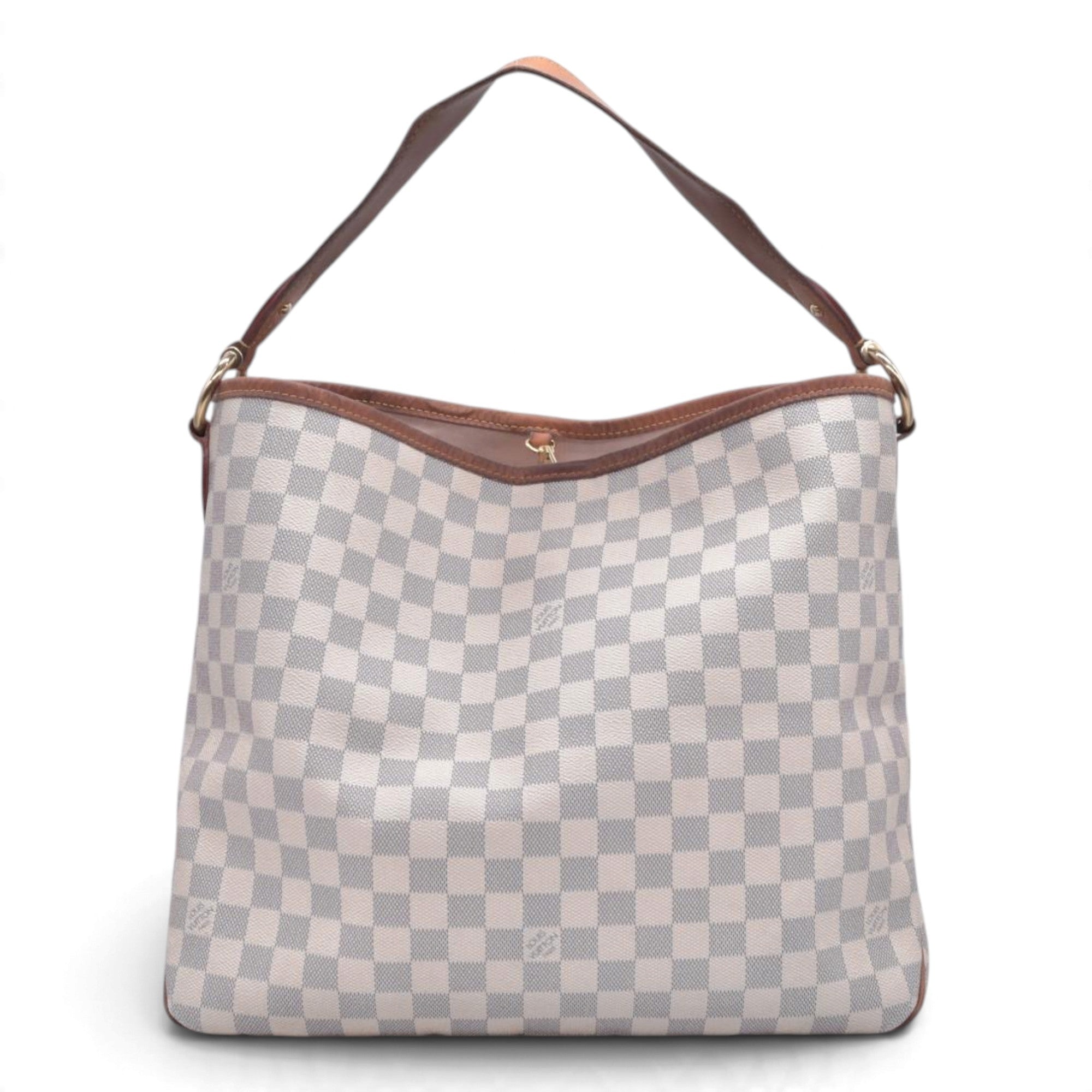 $1450 LOUIS VUITTON Damier Azur Delightful MM Shoulder Bag CONSIGNMENT 10021443