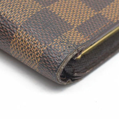 $750 Louis Vuitton  Damier Ebene French Purse Wallet