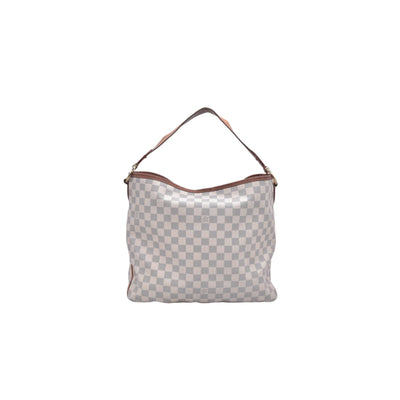 $1450 LOUIS VUITTON Damier Azur Delightful MM Shoulder Bag CONSIGNMENT 10021443