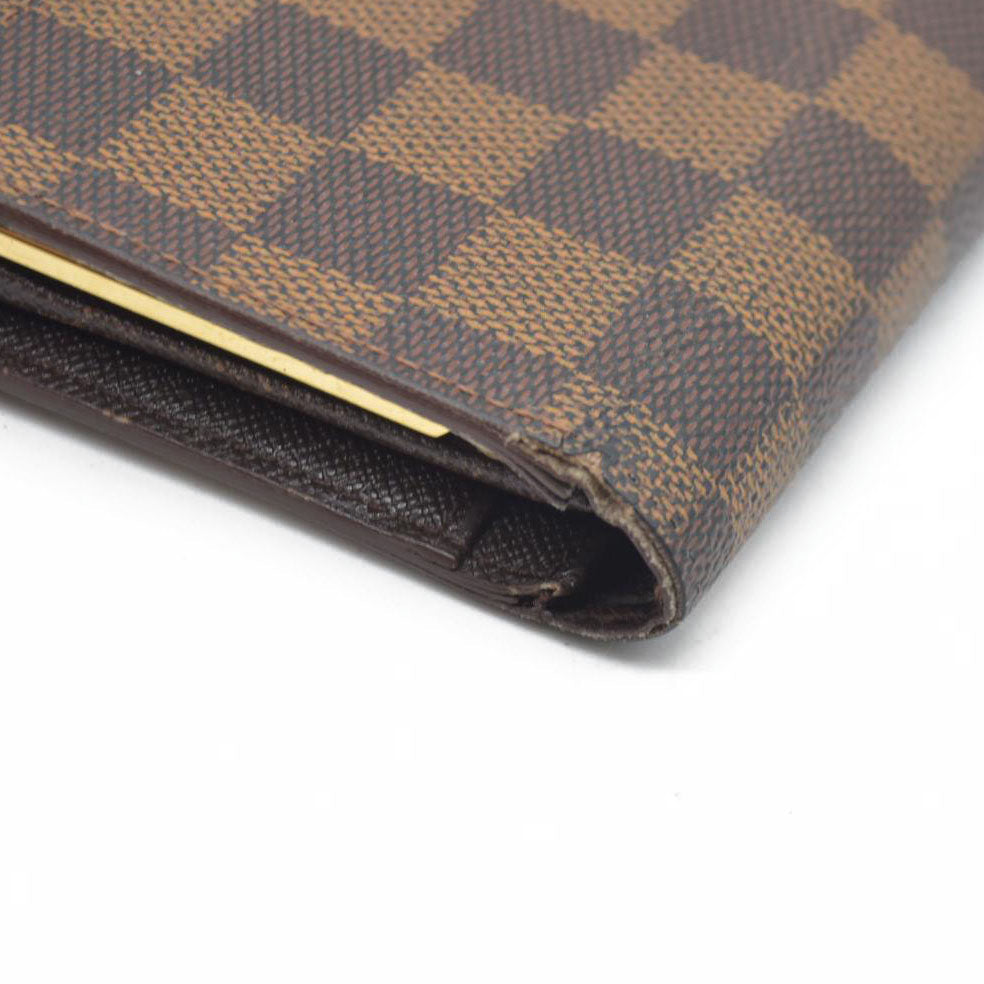 $750 Louis Vuitton  Damier Ebene French Purse Wallet