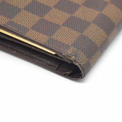 $750 Louis Vuitton  Damier Ebene French Purse Wallet