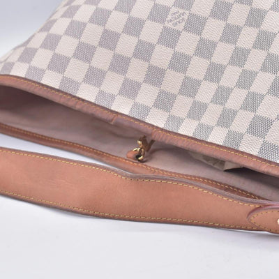 $1450 LOUIS VUITTON Damier Azur Delightful MM Shoulder Bag CONSIGNMENT 10021443