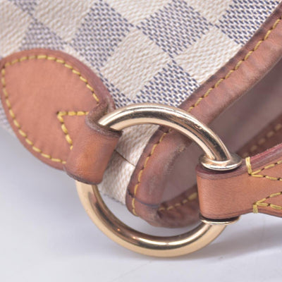 $1450 LOUIS VUITTON Damier Azur Delightful MM Shoulder Bag CONSIGNMENT 10021443