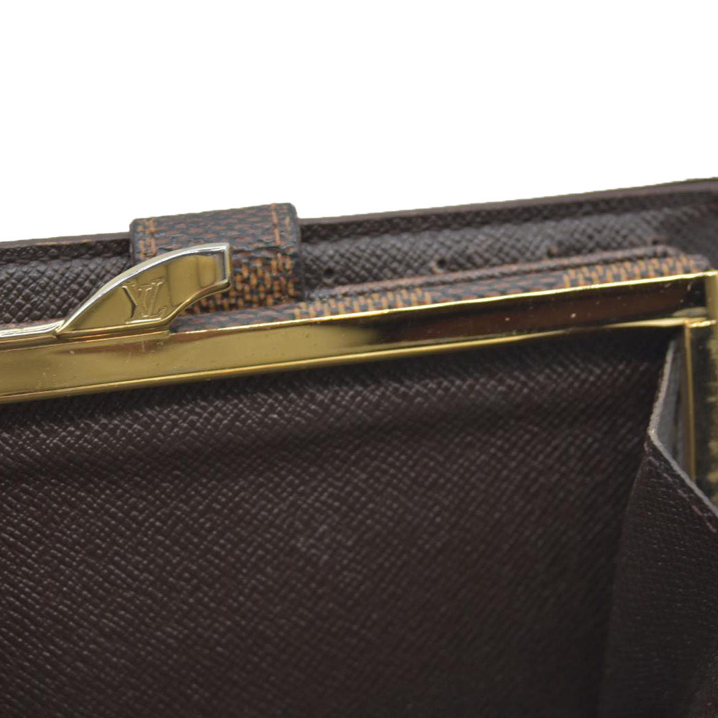 $750 Louis Vuitton  Damier Ebene French Purse Wallet