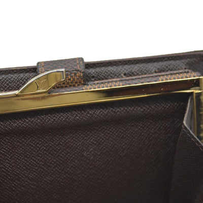 $750 Louis Vuitton  Damier Ebene French Purse Wallet
